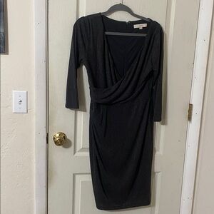 Women’s Gray  Loft Faux wrap dress size M